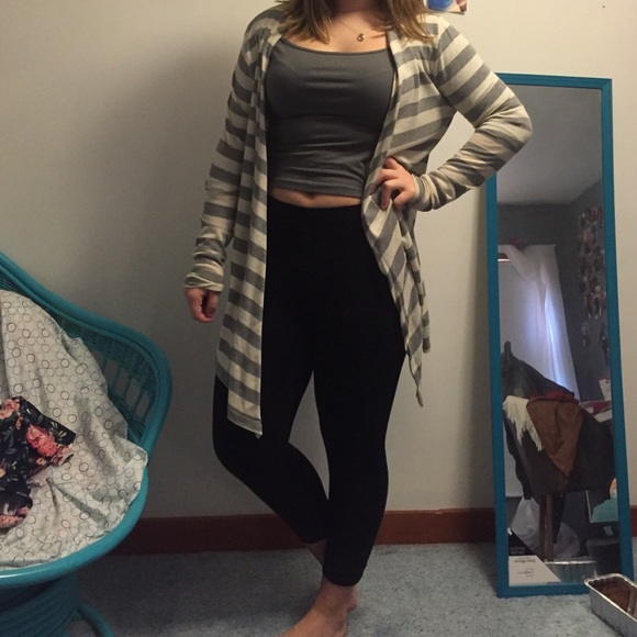 striped cardigan