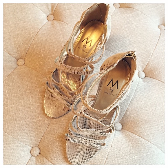 M by Marinelli Snakeskin Strappy Sandals