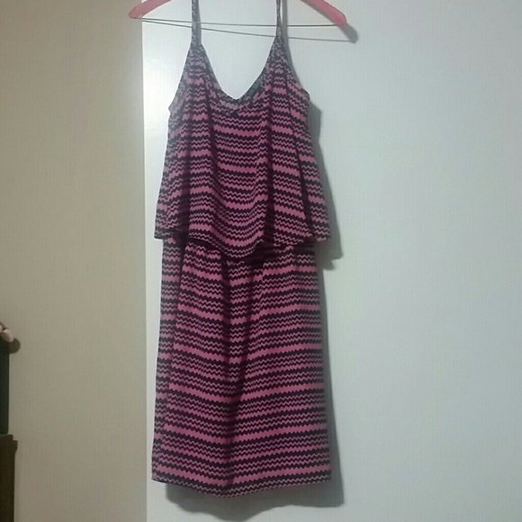 Pink and blue dress