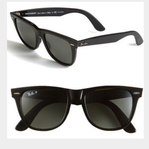 black polarized ray ban wayfarer