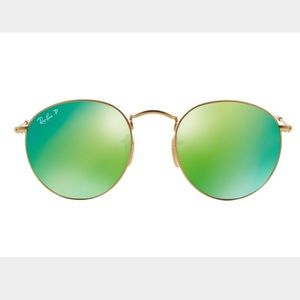 green round ray bans - polarized