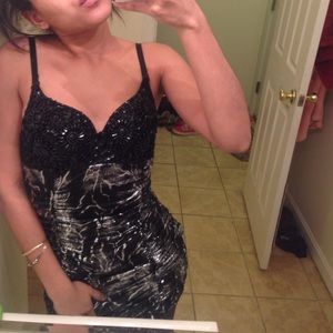 Black and silver club dress