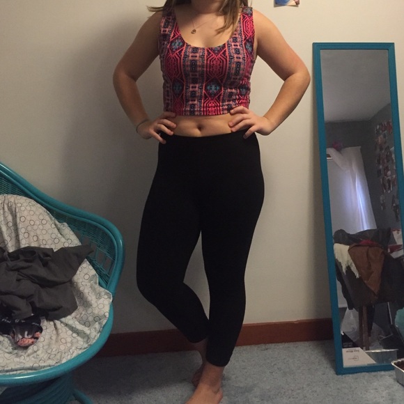 Aztec print crop top