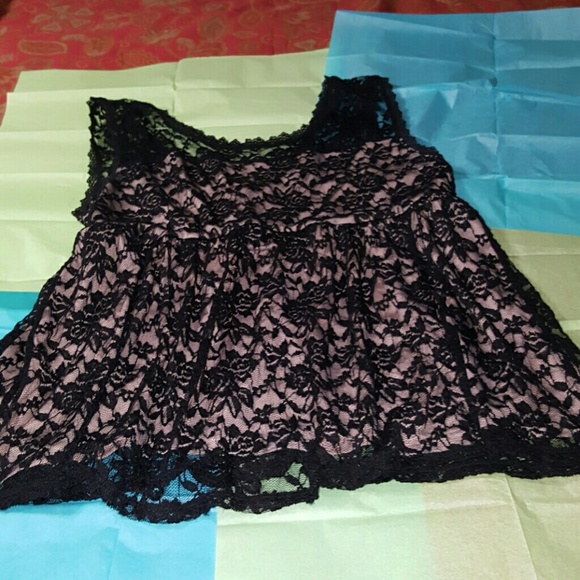 Black lace top
