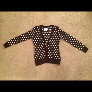 H&M polka dot cardigan.