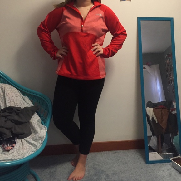 red Fila athletic quarter zip