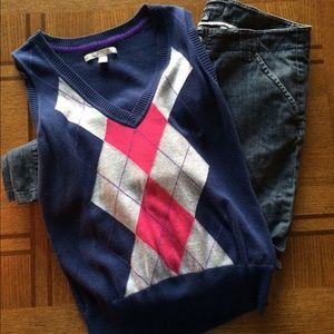 Old Navy argyle sweater vest