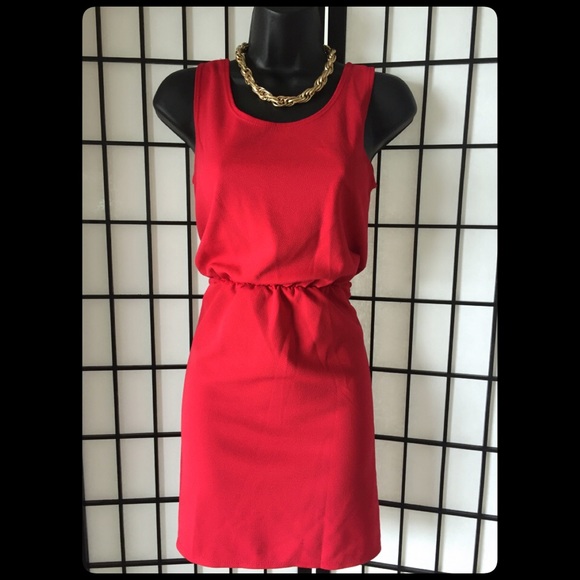Red Detailed Back Dress
