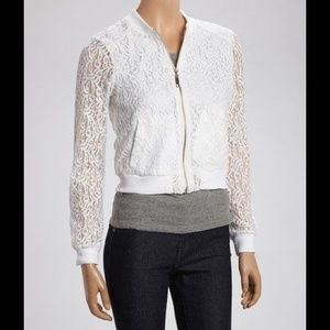 Cache sheer zip up jacket size small