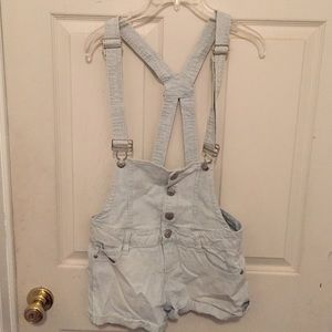 Blue & White Overalls