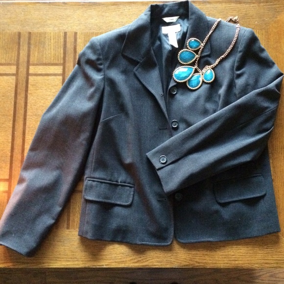 Talbots gray suit jacket.