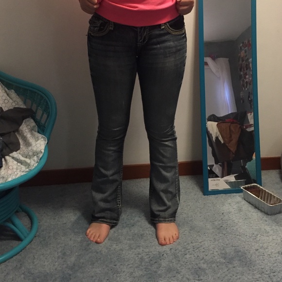 light blue-grayish denim jeans