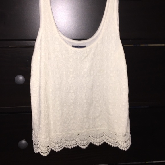 white lace tank