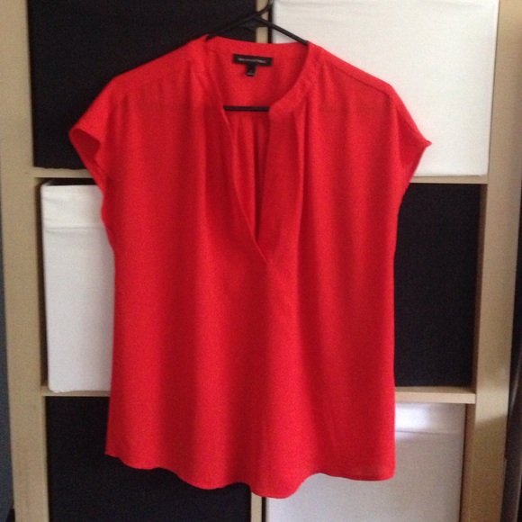Red Short Sleeve Blouse