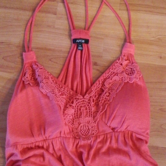 Coral strappy dress - Picture 2 of 3