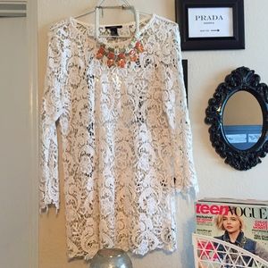 Crotchet long sleeve shirt/tunic $1.99 shipping