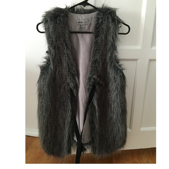 aqua fur vest