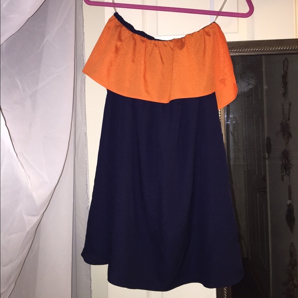 Orange and Navy dress - Picture 1 of 1