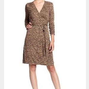Old Navy Cheetah Print Wrap Dress