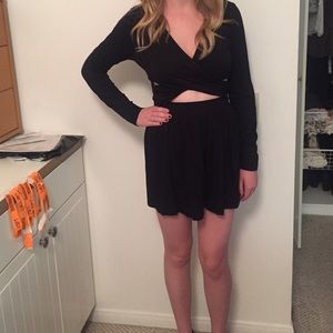 Black wrap cutout romper!