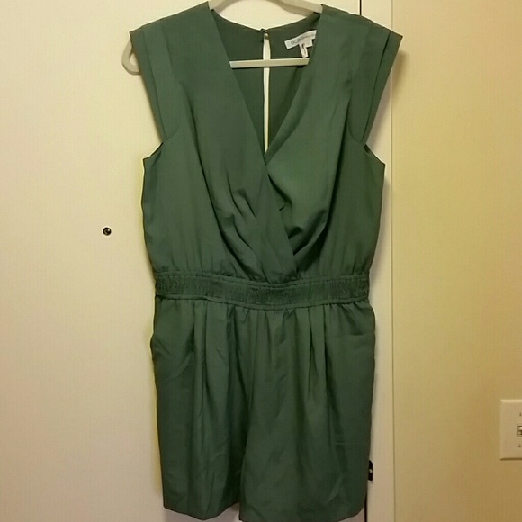 BCBG green/blue shorts romper.  Size L.