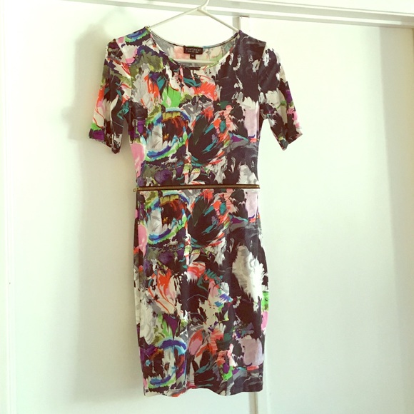 Top shop zipper cut out dress