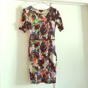 Top shop zipper cut out dress