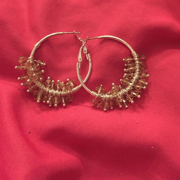 Beaded hoop earrings!