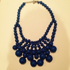 Royal blue bubble necklace