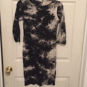 Tight black and gray dress