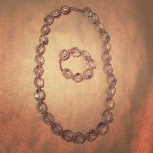 Banana Republic Spackled Bead Necklace & Bracelet