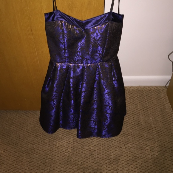 Blue and copper dress