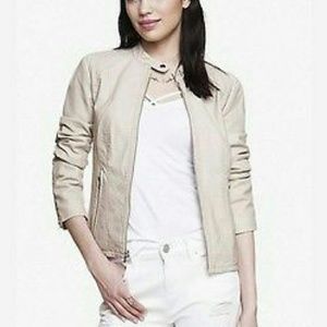 Express faux leather moto jacket