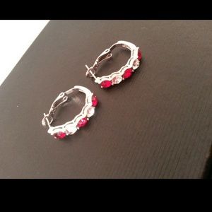 Swarovski silver hoop earrings.
