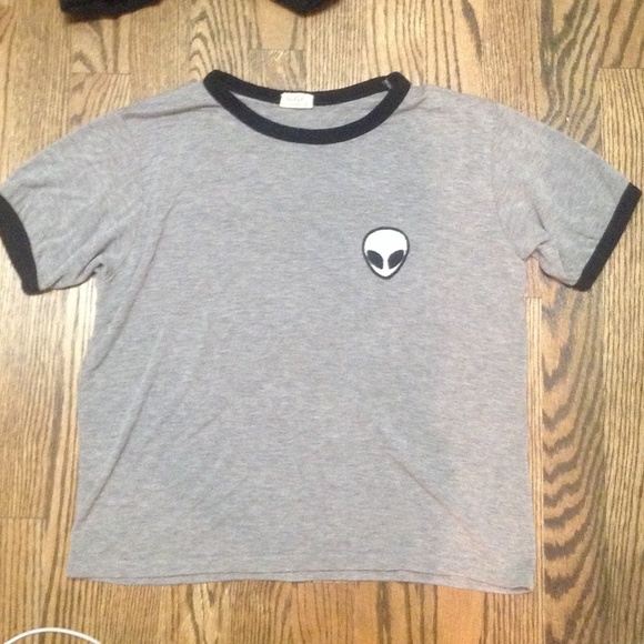 Brandy Melville grey alien t shirt