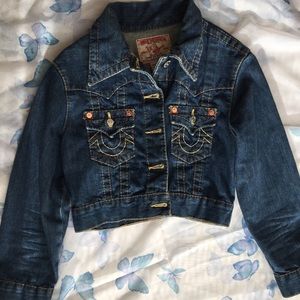 True Religion Crop denim jacket!!