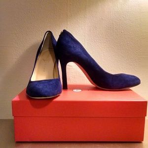 Blue Suede Pumps