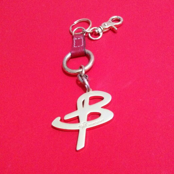 B MAKOWSKY~GoldTone Signature Fob Charm Hang