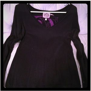 Juicy Couture black V-neck sweater