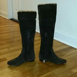 Brand new faux suede small calf boots.