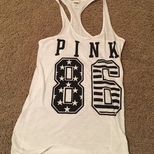 Pink razor back tank
