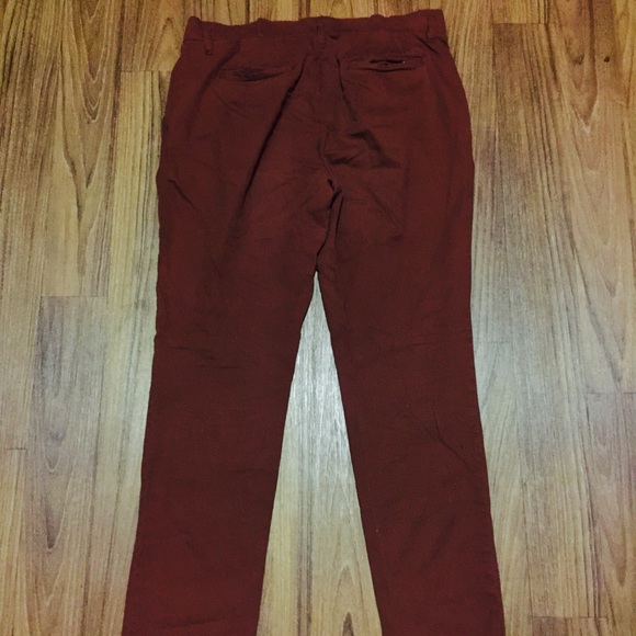 HIGH RISE BRICK RED PANTS - Picture 3 of 3