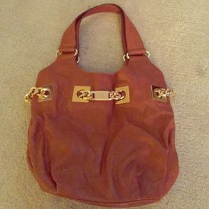 Michael Kors brown leather shoulder bag
