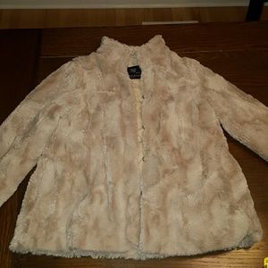 Zara girls faux fur coat size 9-10