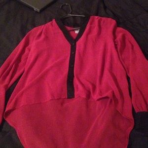 Red sheer shirt