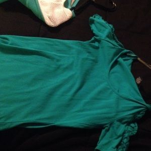Blue tight half sleeve shirt