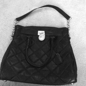 Michael Kors black leather bag