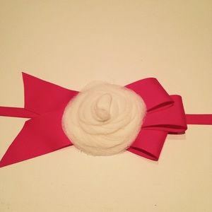 J.Crew pink and cream flower sash