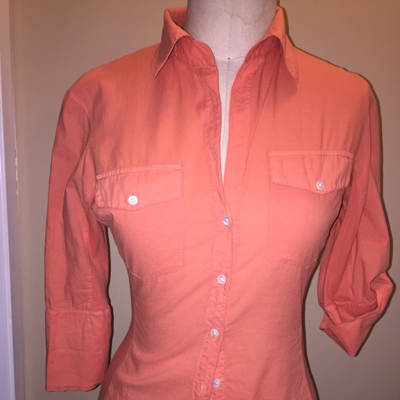 ✨JAMES PERSE 3/4 SLEEVE CORAL BUTTON UP SHIRT✨