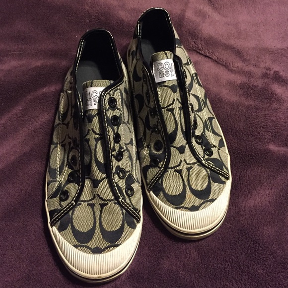 Coach slip on tennis shoes